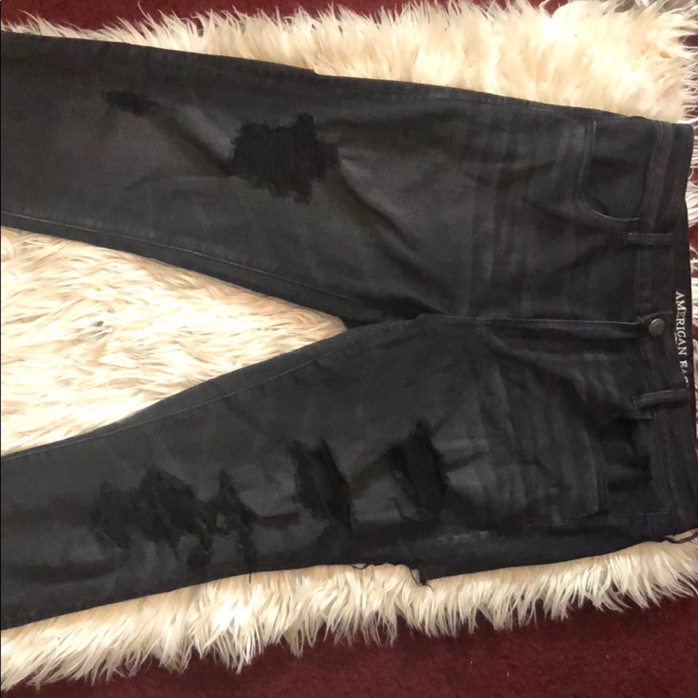 American Eagle very distressed stretch X jeans
